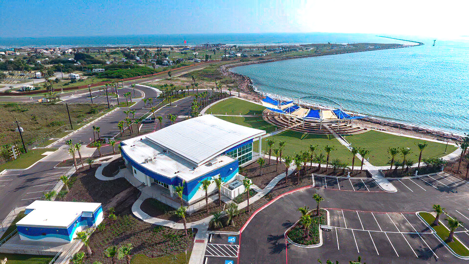 Aerial View of the Cameron County Amphitheater and Events Center